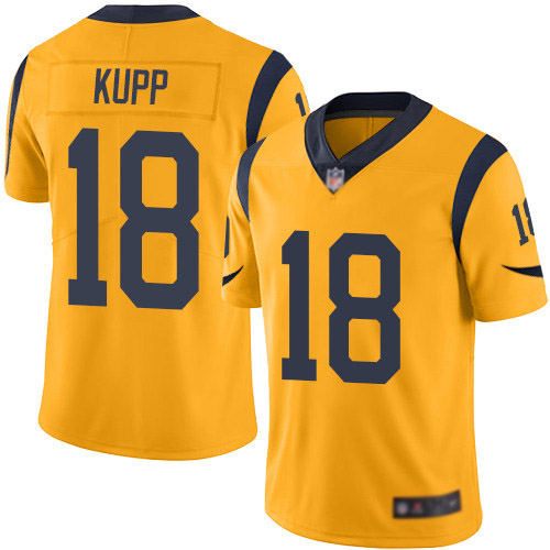 Los Angeles Rams Limited Gold Men Cooper Kupp Jersey NFL Football #18 Rush Vapor Untouchable->los angeles rams->NFL Jersey